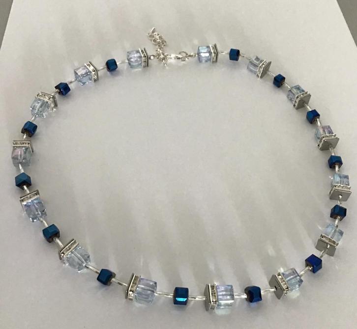 Exclusieve design ketting/collier handgemaakt met Swarovski, Sieraden, Tassen en Uiterlijk, Kettingen, Nieuw, Steen of Mineraal