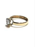 14k gouden ring met een zirkonia, Sieraden, Tassen en Uiterlijk, Ringen, -, -, Ophalen of Verzenden, Dame