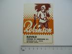 sticker oud Robinson schoen Eleveld Meppel retro lederwaren, Verzamelen, Stickers, Verzenden, Zo goed als nieuw, Bedrijf of Vereniging