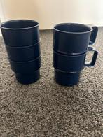 Donker blauwe mokken met en zonder oor mepal campingservies, Ophalen of Verzenden, Zo goed als nieuw