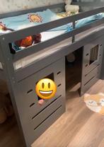 Halfhoogslaper Ties Antraciet, 2 hutwanden, Kinderen en Baby's, Kinderkamer | Stapelbedden en Hoogslapers, Ophalen, Gebruikt, Halfhoogslaper