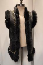 Zwarte lammy waistcoat - lammy bodywarmer - dames maat XL, Ophalen of Verzenden, Zo goed als nieuw, Maat 46/48 (XL) of groter