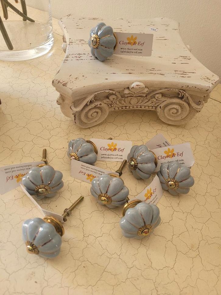 Nieuwe porseleinen kastknoppen Clayre & Eef p/st 2.95, Antiek en Kunst, Curiosa en Brocante, Ophalen of Verzenden