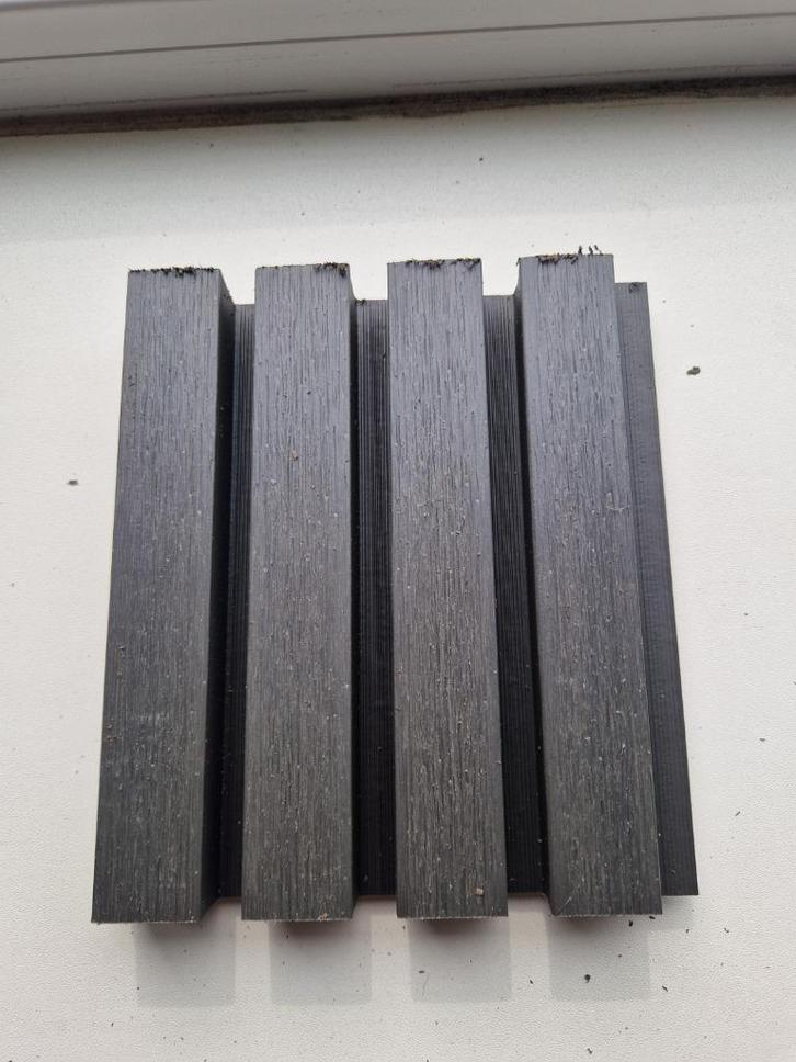 Wandpaneel composiet, rhombus plank grijs/antra, onderhoudsa, Doe-het-zelf en Verbouw, Platen en Panelen, Nieuw, Overige materialen