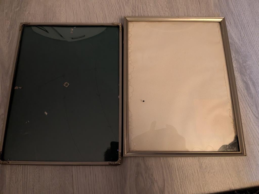 Hele oude fotolijsten met bol glas, Antiek en Kunst, Curiosa en Brocante, Ophalen of Verzenden
