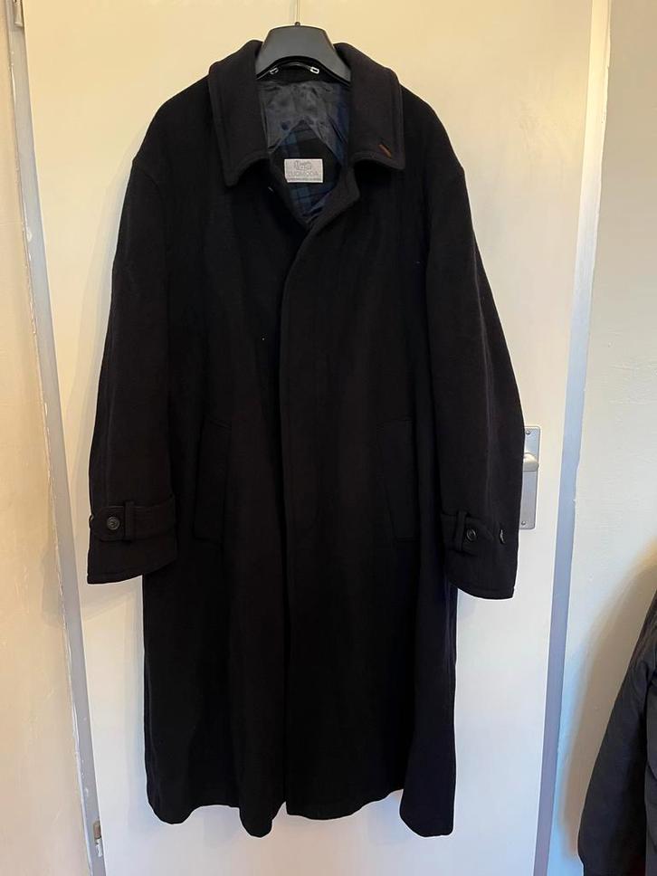 Donkerblauwe lange L'UOMODA jas te koop, Kleding | Heren, Jassen | Winter, Zo goed als nieuw, Overige maten, Blauw, Ophalen of Verzenden