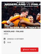 Nederland Finland WK kwalificatie Kaarten x 2, Eén persoon, Oktober, Nederlands elftal