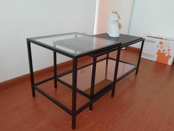 bijzet tafel met extra aanschuif tafel 