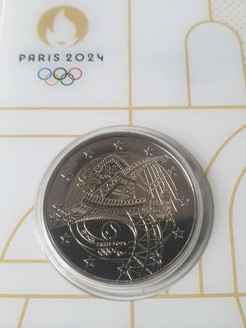 Frankrijk Coincard 2 Euro 2024 Parijs Olympische Spelen beschikbaar voor biedingen
