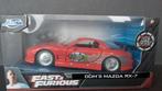 Mazda RX7 Dom's 1:32 Jada Fast And Furious Pol, Hobby en Vrije tijd, Modelauto's | 1:32, Verzenden, Nieuw, Auto, Overige merken