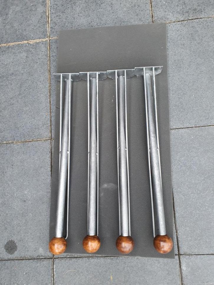 Tafelpoot set (4 stuks) 72 cm, Huis en Inrichting, Tafelonderdelen, Gebruikt, Tafelpoot, 50 tot 100 cm, 50 tot 100 cm, Rond, Overige houtsoorten
