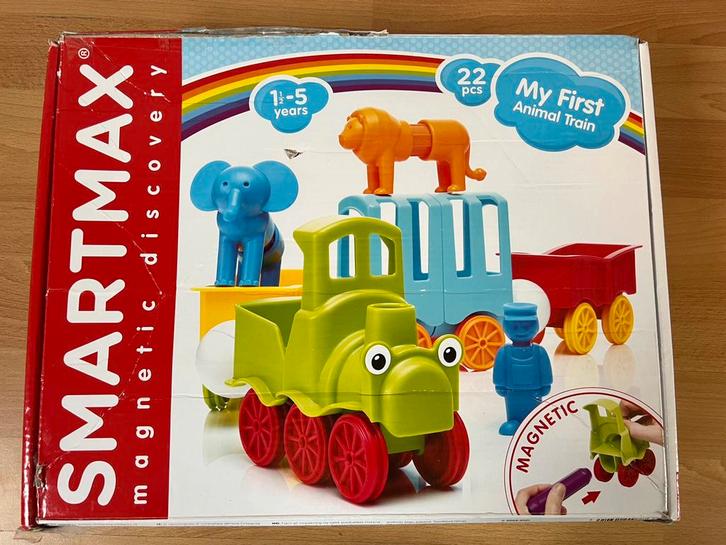 Mooie Smartmax magneet trein en extra auto’s, Kinderen en Baby's, Speelgoed | Speelgoedvoertuigen, Zo goed als nieuw, Ophalen of Verzenden