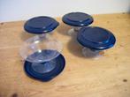 4 Tupperware Dessert/ IJs Schaaltjes met Deksel, Ophalen of Verzenden, Gebruikt, Schaal