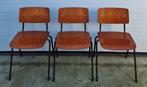 84 Vintage Marko Kwartet schoolstoelen Pagholz stoelen hout, Huis en Inrichting, Stoelen, Bruin, Ophalen of Verzenden, Zo goed als nieuw