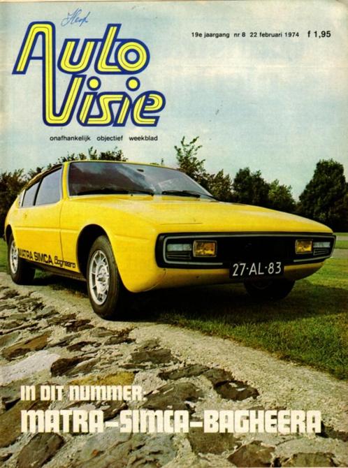 Autovisie test Matra Simca Bagheera Februari 1974, Boeken, Auto's | Folders en Tijdschriften, Gelezen, Overige merken, Ophalen of Verzenden