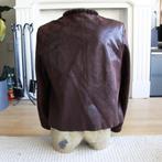 Leren Leather Sound Jas met Mink Bont Rand (L) € 145,-, Bruin, Maat 42/44 (L), Ophalen of Verzenden, Zo goed als nieuw
