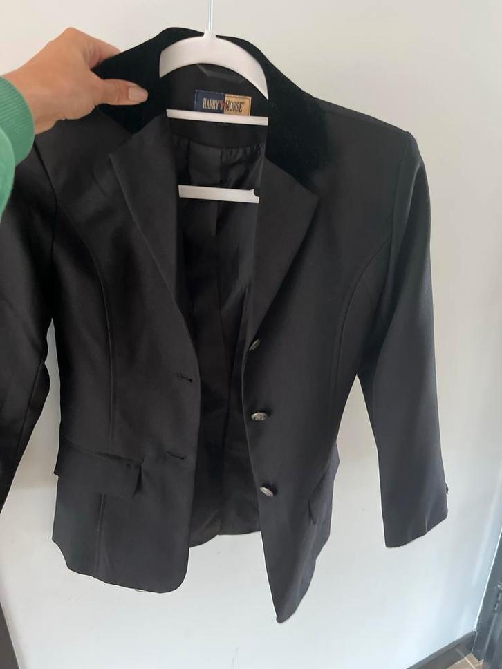 Wedstrijdjasje zwart mt 140, Dieren en Toebehoren, Paardrijkleding, Zo goed als nieuw, Bovenkleding, Dressuur, Ophalen of Verzenden