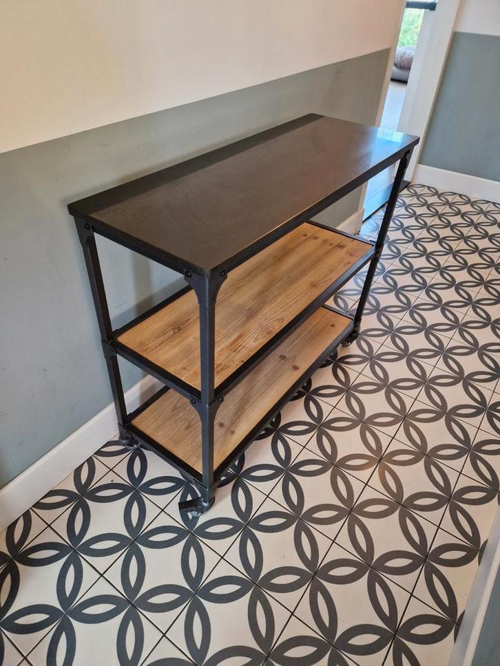 Dutchbone Consuela Trolley - Zwart Marmer, Huis en Inrichting, Kasten | Dressoirs, Zo goed als nieuw, 50 tot 100 cm, 25 tot 50 cm