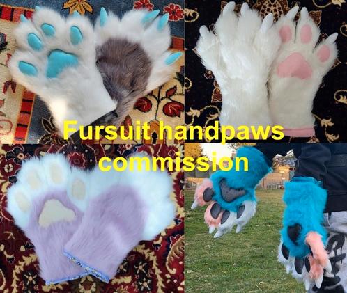 Fursuit handpaws and arm sleeves commission + budget, Hobby en Vrije tijd, Overige Hobby en Vrije tijd, Nieuw, Ophalen of Verzenden