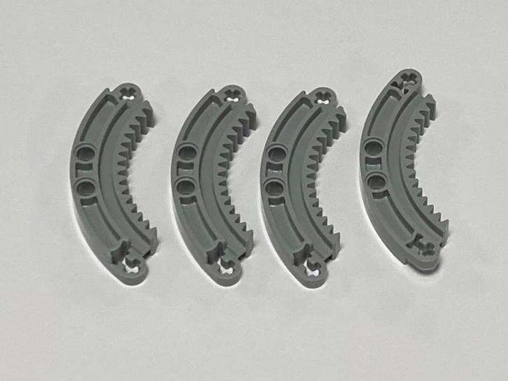 Partij 4x kwartronde 6x6 grijze Lego Technic tandwiel balken, Kinderen en Baby's, Speelgoed | Duplo en Lego, Nieuw, Lego, Losse stenen