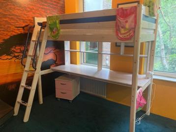 Flexa hoogslaper met bureau incl. ledverlichting en accessoi beschikbaar voor biedingen