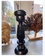 Korting Houten Brocante hoedenstandaard zwart 43 cm, Ophalen of Verzenden