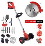 Accu Grasmaaier. Draadloze Grastrimmer. Tuintrimmer 2 Accu's, Ophalen of Verzenden, Nieuw, Accu-grasmaaier