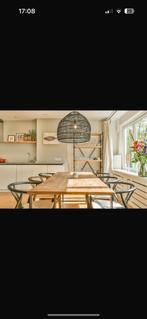 Houten eettafel - 190 cm lang, Huis en Inrichting, Tafels | Eettafels, Ophalen, Gebruikt, 100 tot 150 cm, Eikenhout