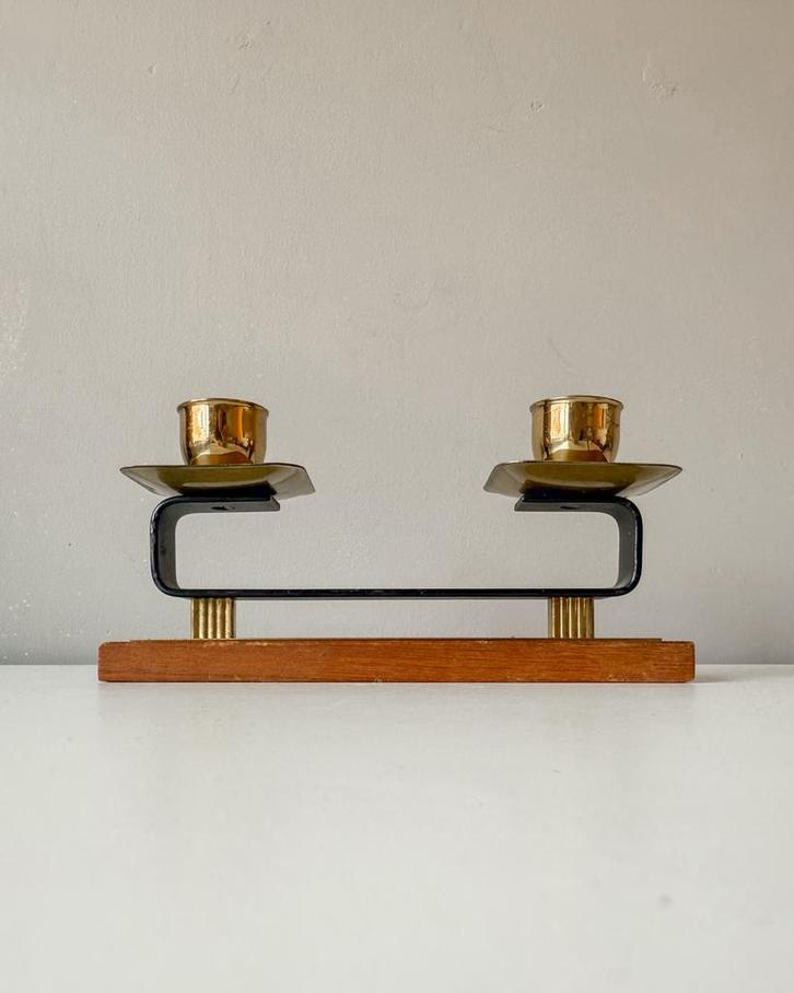Vintage decoratieve kandelaar, Huis en Inrichting, Woonaccessoires | Kandelaars en Kaarsen, Gebruikt, Kandelaar, Minder dan 25 cm