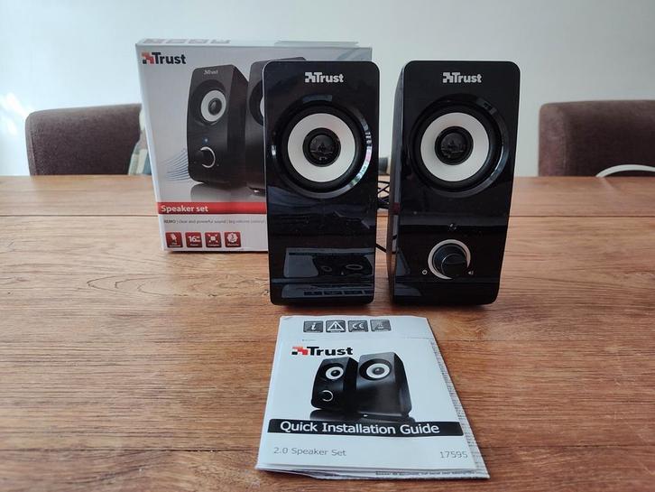 Trust Remo 2.0 Speaker Set – Compacte en krachtige PC/laptop, Computers en Software, Pc speakers, Zo goed als nieuw, Ophalen of Verzenden