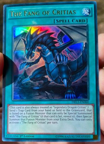 Yu-Gi-Oh! The Fang of Critias DRL3 1st Edition ! beschikbaar voor biedingen