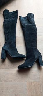 Zwart suede overknee laarzen maat 40, Ophalen, Zo goed als nieuw, Zwart, Hoge laarzen