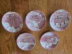 Wedgwood royal homes Britain bordjes 5 stuks, Antiek en Kunst, Ophalen of Verzenden