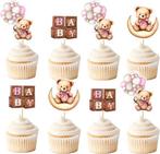 12 cupcake prikkers Sweet Bears roze of blauw, Versiering, Ophalen of Verzenden, Info@sweet-one.nl, Taarten of Cupcakes