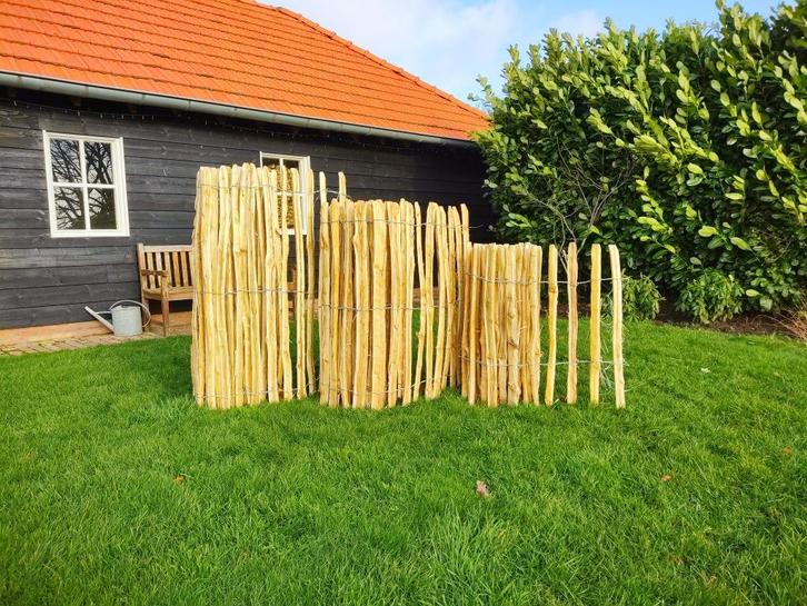 schapenhek kastanje hekwerk robinia palen vlechtscherm, Tuin en Terras, Tuinhekken en Hekwerk, Nieuw, Tuinhek, Hout, Ophalen of Verzenden