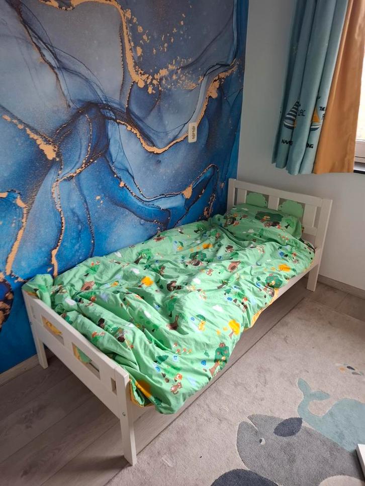 Ikea kritter kinder bed peuterbed opnieuw geschilderd ikea, Huis en Inrichting, Slaapkamer | Bedden, Zo goed als nieuw, Eenpersoons