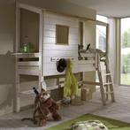 ZGAN White wash Boomhutbed, halfhoogslaper 200 x 90 cm, Kinderen en Baby's, Kinderkamer | Stapelbedden en Hoogslapers, Ophalen