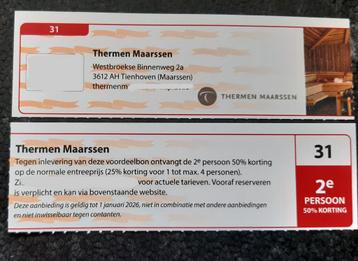 Sauna Thermen Maarssen 2e persoon 50% korting. beschikbaar voor biedingen