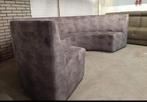 Bank antraciet velours velvet hand gemaakt nu €399,-, Ophalen of Verzenden, Zo goed als nieuw, 75 tot 100 cm, Metaal