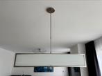 Rvs hanglamp met melkglas, Ophalen of Verzenden, Zo goed als nieuw, Glas