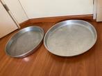 2 dienbladen, Ophalen of Verzenden, Zo goed als nieuw, Rond, Metaal