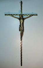 Messing koper kruisbeeld 24x12cm, Ophalen of Verzenden