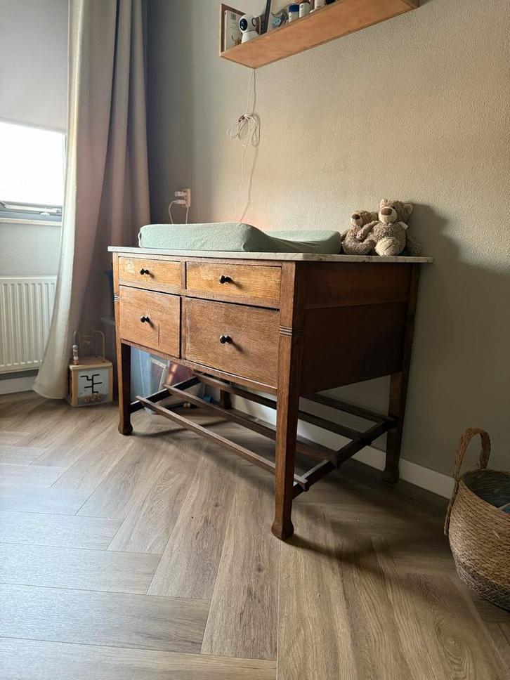 Commode met marmer blad, Kinderen en Baby's, Kinderkamer | Commodes en Kasten, Gebruikt, Commode, 90 tot 105 cm, 75 tot 100 cm