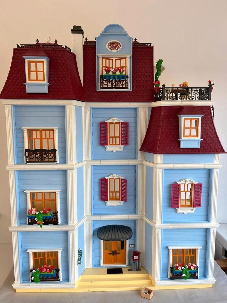 Playmobil Herenhuis met extra verdieping + inrichting, Kinderen en Baby's, Speelgoed | Poppenhuizen, Ophalen