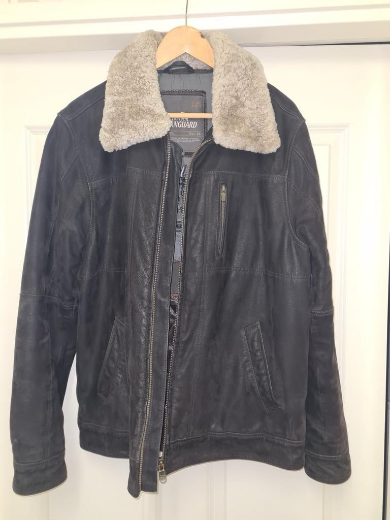 Vanguard leren jas maat Xl, Ophalen of Verzenden, Zo goed als nieuw, Maat 56/58 (XL), Bruin