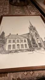 Ets Pastorie en Kerk te Dongen-vaart., Antiek en Kunst, Ophalen of Verzenden