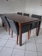 Eettafel 100x200 + 6 stoelen, Ophalen