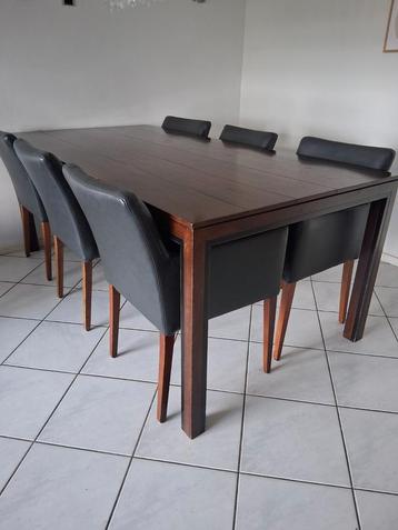 Eettafel 100x200 + 6 stoelen beschikbaar voor biedingen