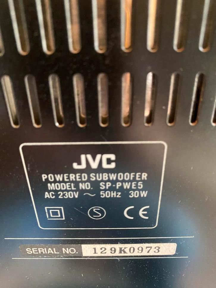 JVC SP-PWE5 Actieve Subwoofer, Doe-het-zelf en Verbouw, Gereedschap | Boormachines, Gebruikt, Overige typen, Minder dan 400 watt