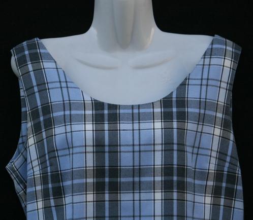 Jurk ruitpatroon blauw, Kleding | Dames, Jurken, Zo goed als nieuw, Maat 38/40 (M), Blauw, Ophalen of Verzenden